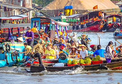 Day 14:  Floating Market- Ho Chi Minh (B, L)